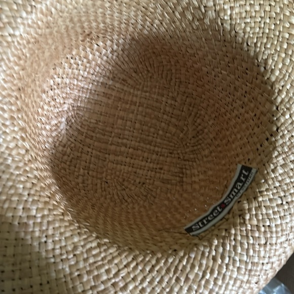 Street Smart by Bernard straw hat with rust color grosgrain ribbon band. - Picture 11 of 12